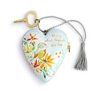 DEMDACO Yellow Floral Peewee Bird 3.5 x 3.5 Resin Stone Musical Art Heart Token Plays That's What Friends are for