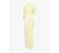 Deme Womens Deme Beth Draped Stretch-Woven Maxi Dress Butter Yellow S