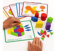 Dementia Activities for Elderly, Wooden Puzzle Game for Elderly Adults, Memory Games for Elderly with Dementia, Alzheimer's Products, Colorful Gift for Visual Cognitive Therapy