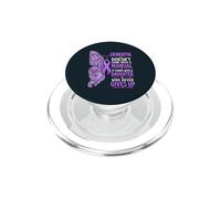 Dementia Awareness Daughter Purple Ribbon Family Support PopSockets PopGrip for MagSafe