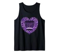 Dementia Awareness Nobody Fights Alone Purple Family Tank Top