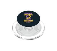 Dementia Awareness Purple Ribbon Alzheimers Support PopSockets PopGrip for MagSafe