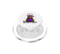 Dementia Awareness Ribbon Leopard Pride Warrior Dementia PopSockets PopGrip for MagSafe