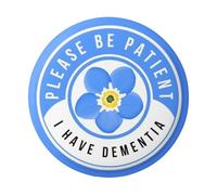 Dementia & Cognitive Impairment Awareness Badge - Medical Alert Support Pin with Forget-Me-Not Flower | Visible Assistance & Understanding Badge for Daily Wear (I Have Dementia)