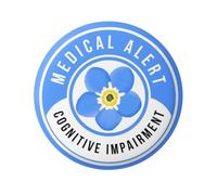 Dementia & Cognitive Impairment Awareness Badge - Medical Alert Support Pin with Forget-Me-Not Flower | Visible Assistance & Understanding Badge for Daily Wear (Cognitive Impairment)