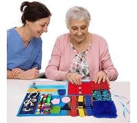 Dementia Fidget Blanket, Fidget Blanket for Adult Dementia Activities for Seniors, Alzheimers Therapy Aid Products,Dementia Therapeutic Tool Sensory Pad