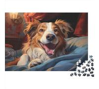 Dementia Jigsaw Puzzles for Adults, 300 Piece Cute Dog Wooden Puzzle - Activities & Gifts for Elderly People with Alzheimer's 300pcs (40x28cm)