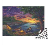 Dementia Jigsaw Puzzles for Adults, 300 Piece Landscape Painting Wooden Puzzle - Activities & Gifts for Elderly People with Alzheimer's 300pcs (40x28cm)