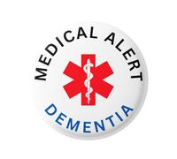Dementia Medical Alert Logo Badge 1in 25mm
