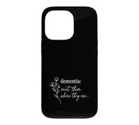 Dementia Meet Them Where They Are Purple Flower Support Case for iPhone 13 Pro