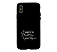 Dementia Meet Them Where They Are Purple Flower Support Case for iPhone X/XS