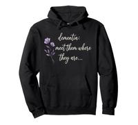 Dementia Meet Them Where They Are Purple Flower Support Pullover Hoodie