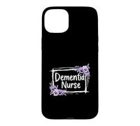 Dementia Nurse Floral Healthcare Appreciation Design Case for iPhone 15 Plus