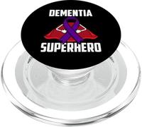 Dementia Superhero Warrior Fighter Purple Ribbon PopSockets PopGrip for MagSafe