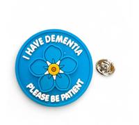 Dementia Visual Awareness Pin Badge, 3D, I Have Dementia Please Be Patient (1)
