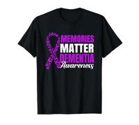 Dementia Warrior Memories Matter Dementia Awareness Value Graphic T-Shirt, Men, Black, M