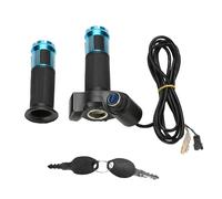 Demeras 12-84V Throttle Grip Handlebar Half Twist Throttle Display Indicator & Lock Half Twist Throttle for electric bike, Avaliable in 4 colors(Blue)