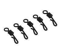 Demeras 25pcs Fishing Terminal Tackle Stainless Steel Q-shaped Quick Change Swivels for Carp Freshwater Saltwater Offshore Fishing Accessories Black,Fishing rods and accessories
