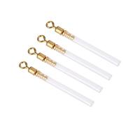 Demeras Fishing Swivels Floats, 50pcs Float Waggler Adaptors Copper Fishing Swivel Head With Tube Rotatary Float Adapters Accessories for Fishing 3 Sizes(M),fish float