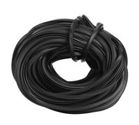 Demeras Rubber Strip Greenhouse Frameless Weather Stripping Door And Window Gasket Rubber Seals Glazing Line Accessories Supplies for Glass Sealing 18metres Black