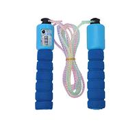Demeras Skipping Rope Rubber PVC wire jump rope Adjustable with Comfortable Anti-slip Handles for Fat Burning Fat Loss Conditioning(Blue)
