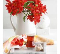 Demet 12-Piece Turkish Tea Glasses with Saucers