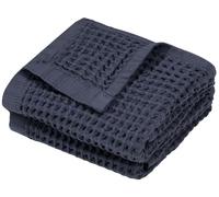 DEMМEX Organic Cotton Waffle Turkish Hand Towels for Bathroom & Kitchen, OEKO-TEX® Certified, Ultra Soft, Lightweight Quick Dry Waffle Weave, Set of 2, 50×75 cm (Anthracite)