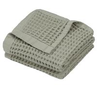 DEMМEX Organic Cotton Waffle Turkish Hand Towels for Bathroom & Kitchen, OEKO-TEX® Certified, Ultra Soft, Lightweight Quick Dry Waffle Weave, Set of 2, 50×75 cm (Beige/Light Tan)