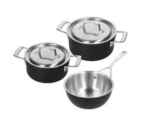 Demeyere Black 5 Pots and pans set 3-pcs, 18/10 Stainless Steel