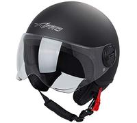 Demi Jet Helmet Moped Motorbike Scooter Visor SonicMoto Black Matt S
