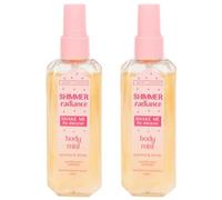 Demi Jones Hello Glow Finishing Mist | Vanilla Swirl Scented | Dermatologically Tested & Vegan | 100mL Each [TWIN PACK] IMPERFECT BOTTLE
