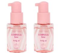 Demi Jones Luminous Love Body Oil - Vanilla Swirl Scented | With Vitamin E - Dermatologically Tested & Vegan | 70mL Each [TWIN PACK]