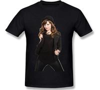 Demi Lovato Men T Shirts Short Sleeves Crew Neck Shirt Summer Casual Tops 3XL Black