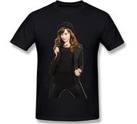 Demi Lovato Men T Shirts Short Sleeves Crew Neck Tees Summer Casual Tops Black (XX-Large)