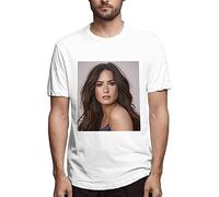 Demi Lovato Mens Men's Pop Short Sleeves T Shirt Tees Cotton Shirt (Small)