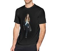 Demi Lovato Mens T Shirts Short Sleeves Crew Neck Tees Summer Casual Tops Black (Large)