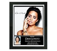 Demi Lovato Signed Autograph Photo Print Poster Mounted Wall Art (10x12) Actor Artwork for Home & Office Decor Gift
