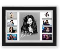 Demi Lovato Signed Poster Print - Limited Edition Autograph Fan Gift - Collectible Memorabilia Merchandise (Framed A4 (30x21cm))