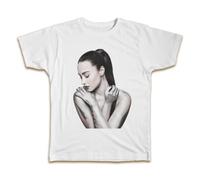 Demi Lovato T-Shirt - Men Top Music Pop Icon Birthday Present GiftWhite(Large)