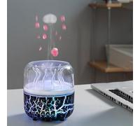 Demiawaking Jellyfish Humidifier Diffuser, 280ml Essential Oil Diffuser with Remote, 7 Colors LED Light, Suitable for Car, Travel, Bedroom, Office and Other Places, Auto-Off (Black)