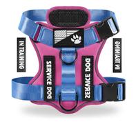 Demigreat - Reflective Dog Harness, Reflective Dog Harness with 5 Patches, Adjustable Soft Oxford Pet Harness, Inner Layer Mesh, Easy to Control for Small Dogs,