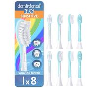 demirdental Replacement Brushes for Kids Suitable for Philips Sonicare Replacement Brushes Kids, Children's Sonic Toothbrushes, Children's Replacement Brushes from 7 Years, HX6048, Turquoise, Set of 8