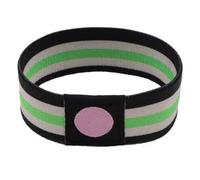Demiromantic Demi Romantic Aromantic Demisexual Grayromantic Pride Rights Rainbow LGBTQ Gay Queer Flag 7.1" Reversible Stretch Wristband Wrist Band Bracelet Elastic Strap
