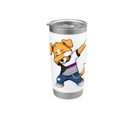 Demisexual Flag Dabbing Cat Stainless Steel Insulated Tumbler