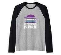 Demisexual Pride My Sexuality Is Valid Retro Women's Semi-Pr Raglan Baseball Tee