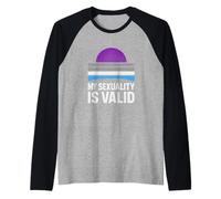 Demisexual Pride My Sexuality Is Valid Retro Women's Semi-Pr Raglan Baseball Tee