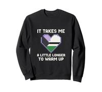 Demisexual Pride Takes Me a Little Longer Vintage Womens Sweatshirt
