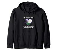 Demisexual Pride Takes Me a Little Longer Vintage Womens Zip Hoodie