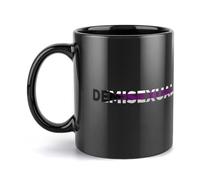 Demisexual Text Art Black Coffee Mug | Cute Ceramic Cup with Handle Gift for Tea Coffee Home Work