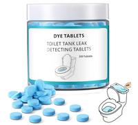 Demissle 200 Pcs Toilet Leak Detection Tablets, Blue Dye Tablets with Storage Bottle, Detect Silent Tank Leaks, Water Tracer Dye for Bathroom Toilets Detection